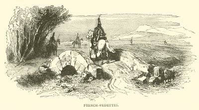Französische Vorposten (Gravur) von French School