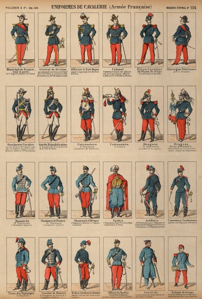 Kavallerieuniformen der französischen Armee von French School