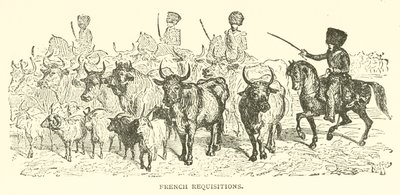Französische Requisitionen (Gravur) von French School
