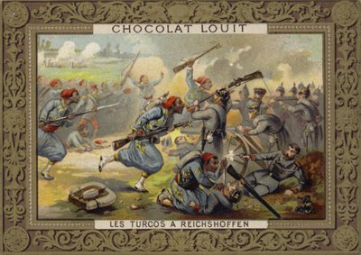 Französische Turcos (Kolonialtruppen) in der Schlacht von Reichshoffen, Deutsch-Französischer Krieg, 1870 von French School