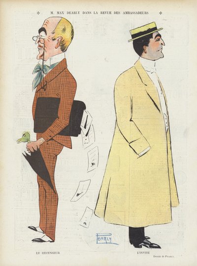 Französischer Schauspieler Max Dearly. Illustration für Le Rire von French School