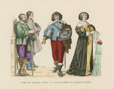 Französische Kostüme, 17. Jahrhundert von French School