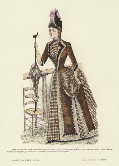 Französische Modeplatte, 1885-86 von French School