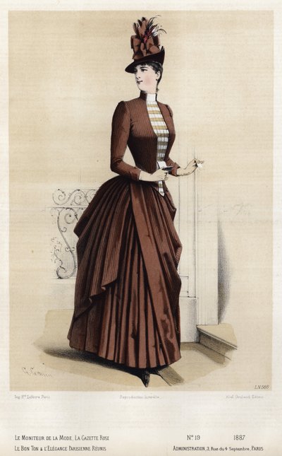 Französische Modeplatte, späte 19. Jahrhundert von French School