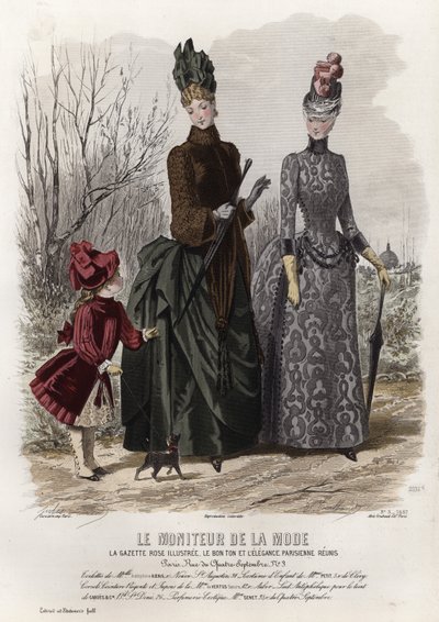 Französische Modeplatte, späte 19. Jahrhundert von French School