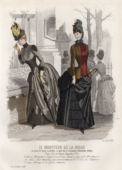 Französische Modeplatte, späte 19. Jahrhundert von French School