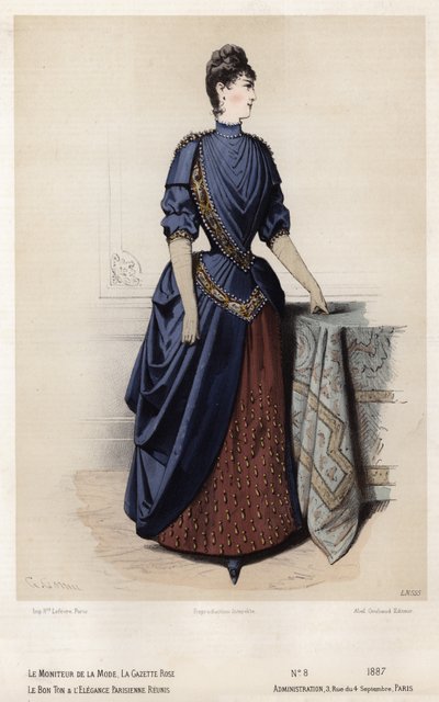 Französische Modeplatte, späte 19. Jahrhundert von French School