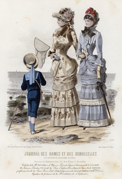 Französische Modeplatte, späte 19. Jahrhundert von French School