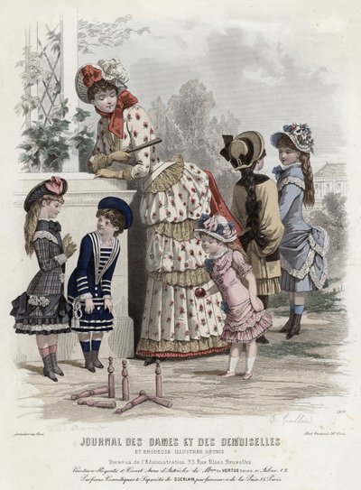 Französische Modeplatte, späte 19. Jahrhundert von French School