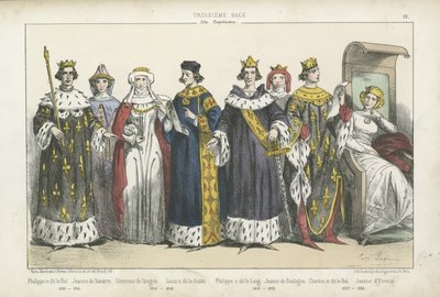 Französische Könige und Königinnen des 13. und 14. Jahrhunderts von French School