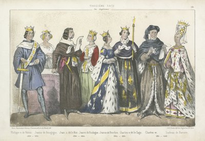 Französische Könige und Königinnen des 14. und 15. Jahrhunderts von French School