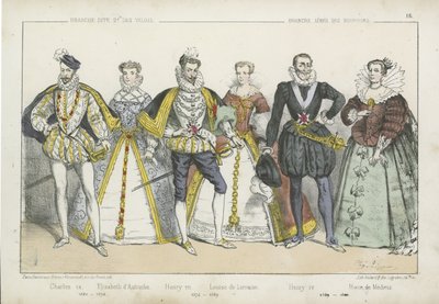 Französische Könige und Königinnen des 16. und 17. Jahrhunderts von French School