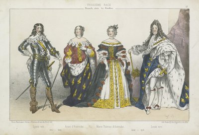 Französische Könige und Königinnen der älteren Linie der Bourbonen von French School