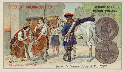 Französischer Liard aus der Regierungszeit von Ludwig XIV. von French School