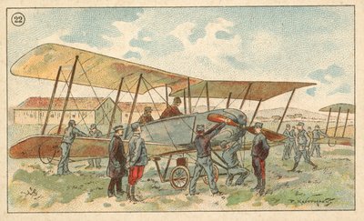 Französisches Militär-Doppeldeckerflugzeug von French School