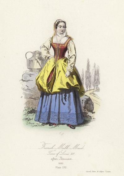Französische Milchmagd zur Zeit von Ludwig XIV. von French School