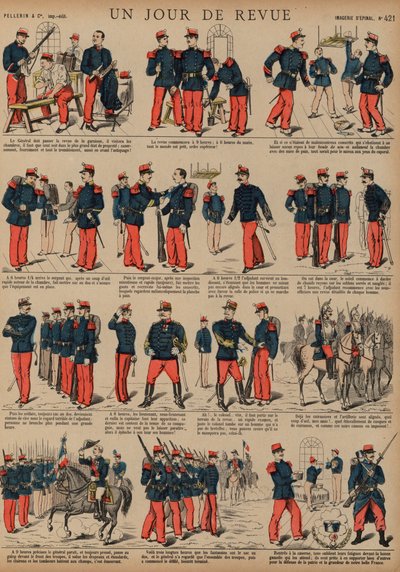 Französische Soldaten am Tag einer Überprüfung von French School