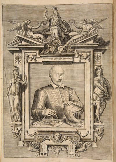 Frontispiz, aus Le Diverse Et Artificiose Machine Del Capitano Agostino Ramelli, veröffentlicht 1588 von French School