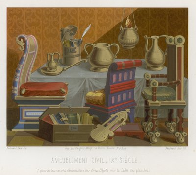 Möbel und Objekte des 9. Jahrhunderts von French School