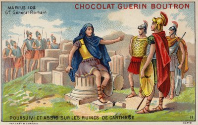 Gaius Marius im Exil unter den Ruinen von Karthago von French School