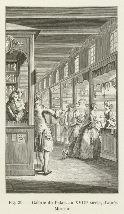 Galerie des Palastes im 18. Jahrhundert, nach Moreau von French School