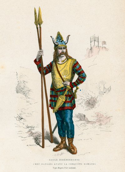 Gallischer Häuptling vor der Eroberung durch die Römer von French School