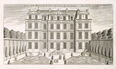 Gartenansicht des Hauses von Graf Vartenaer, ca. 1720er Jahre von French School