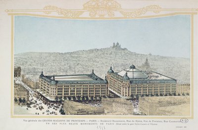 Gesamtansicht des Pariser Kaufhauses Printemps, 1911 von French School