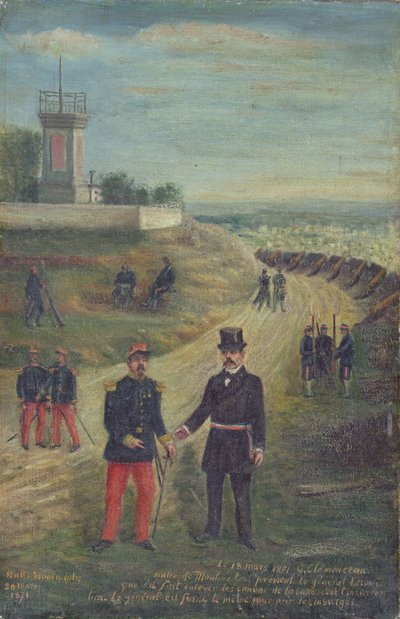 Georges Clemenceau (1841-1929) als Bürgermeister von Montmartre, 18. März 1871 von French School