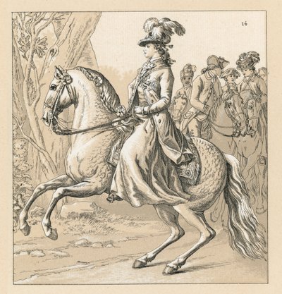 Deutschland XVII-XVIII Jahrhundert Kostüm von French School