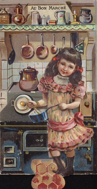 Mädchen kocht in der Küche von French School