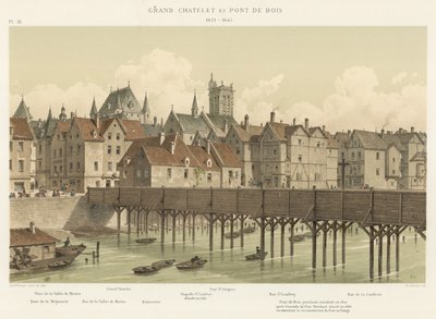 Grand Chatelet und Holzbrücke, 1621-1645 von French School