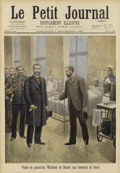 Großfürst Wladimir von Russland besucht Pariser Krankenhäuser, 1897 von French School