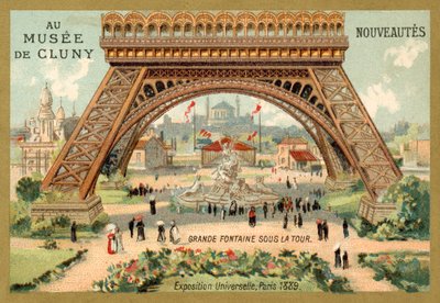 Großer Brunnen unter dem Eiffelturm, Weltausstellung, Paris von French School