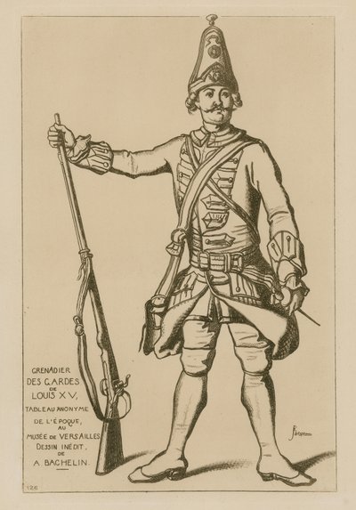 Grenadier der Wachen von Ludwig XV. von French School
