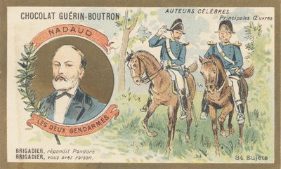 Gustave Nadaud (1820-1893), französischer Goguettier, Dichter und Liedermacher, Autor von „Les deux gendarmes“ oder „Pandora“, satirisches Werk, das vom Regime verboten wurde von French School