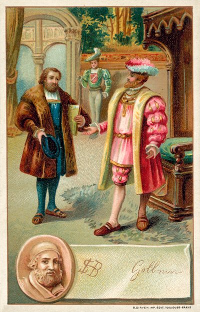 Hans Holbein mit König Heinrich VIII. von French School