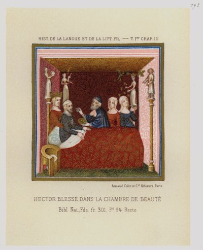 Hector verwundet im Zimmer der Schönheit von French School