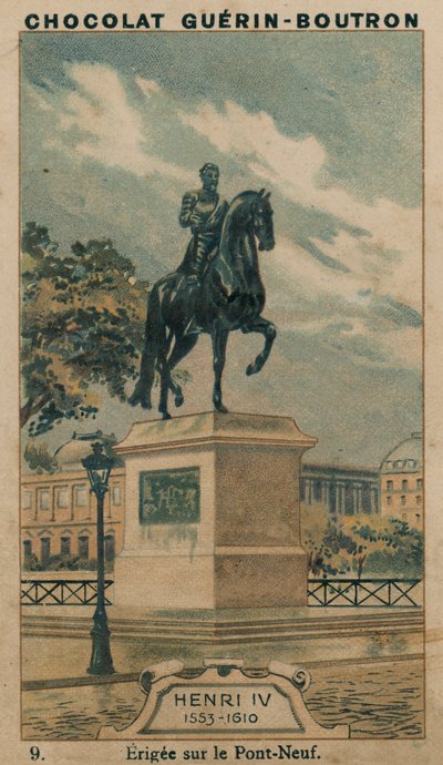 Henri IV, 1553-1610, errichtet auf der Pont-Neuf von French School