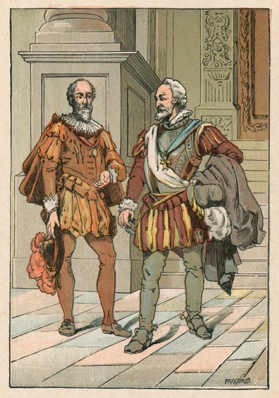 Heinrich IV und Sully von French School