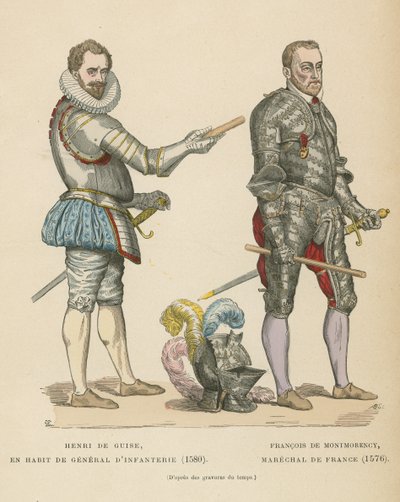 Heinrich I., Herzog von Guise und François de Montmorency, Marschall von Frankreich von French School