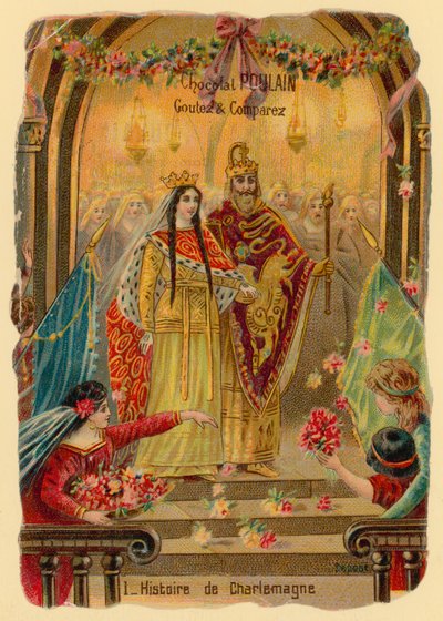 Geschichte von Karl dem Großen, Gründer des Karolingischen Reiches (ca. 742-814) von French School