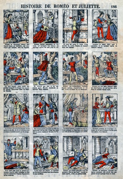 Geschichte von Romeo und Julia nach dem Stück von William Shakespeare von French School