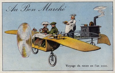Hochzeitsreise im Jahr 2000 (Chromolithografie) von French School