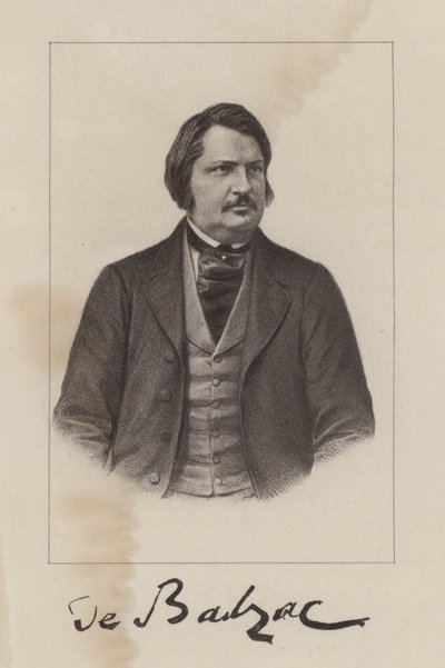 Honoré de Balzac, französischer Romanautor und Dramatiker von French School