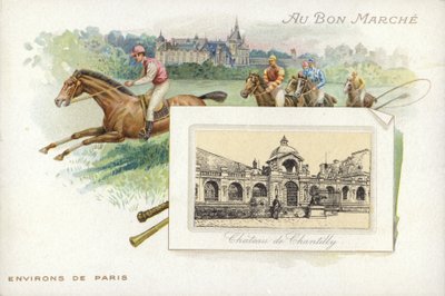Pferderennen bei Paris, Schloss Chantilly von French School