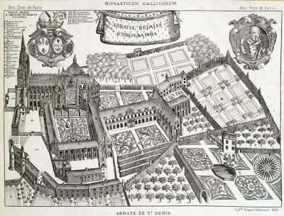 Reiterperspektive der Abtei von Saint Denis von French School