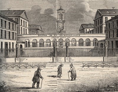 Hospiz der Dankbarkeit in Garches - Hauts-de-Seine - Gravur in „PATRIE - DESCRIPTION PICTURESQUE DE LA FRANCE EN 6 VOLUMES“ von Lucien Huard - Ende des 19. Jahrhunderts von French School