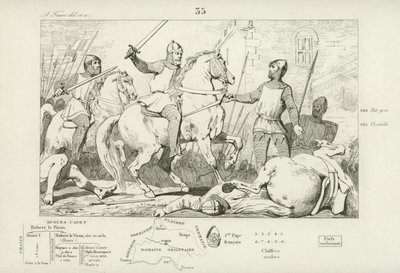 Hugo Capet nimmt Karl von Lothringen gefangen, 991 von French School