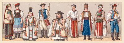 Ungarisches und kroatisches Kostüm von French School